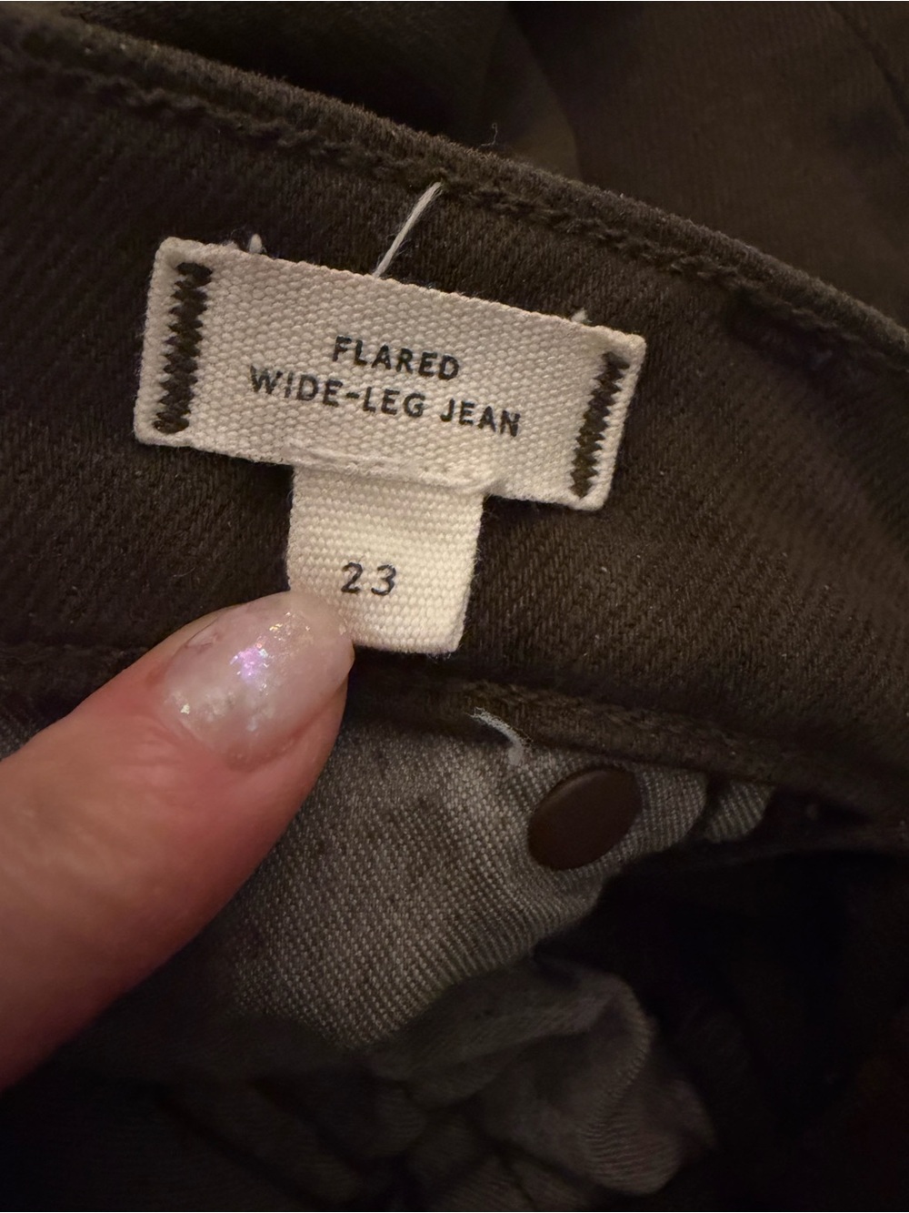 Madewell Flared Wide-Leg Crop Jeans Dark Mocha Size 23 NWOT - Picture 8 of 9